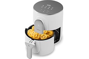 Veken Air Fryer - White, 4.5Qt with 8 Preset Cooking Modes, Advanced AirFryer for Healthy, Fast & Efficient Air Frying, Dual-