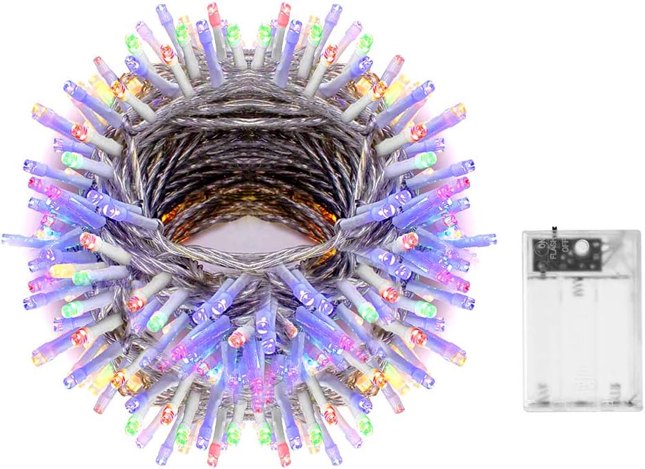 N/P LED al aire libre con pilas luces de hadas cortina de luz de cadena