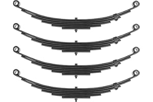Magorfas Trailer Leaf Spring 6 Leaf Double Eye 3500 lbs Cap for 7000 lbs Axle Suspension 25-1/4" Length fits for SW6 - Set 4