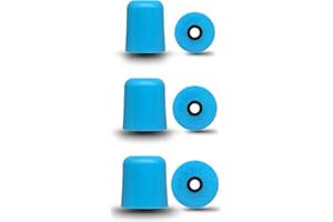 Klowcok Memory Foam Replacement Eartips for ISOtunes PRO, Xtra, Advance BT, Wired, PRO Aware Earbuds, Comfort Fit(3 Pairs, Assorted -S/M/L, Blue)