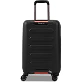 Hedgren GRIP CARRY ON Spinner &ndash; Durable Polycarbonate with TSA Lock, Double-Coil Zippers, Silent 4-Wheel Spinners &amp; Multiple Handles - 21.6" (Black)