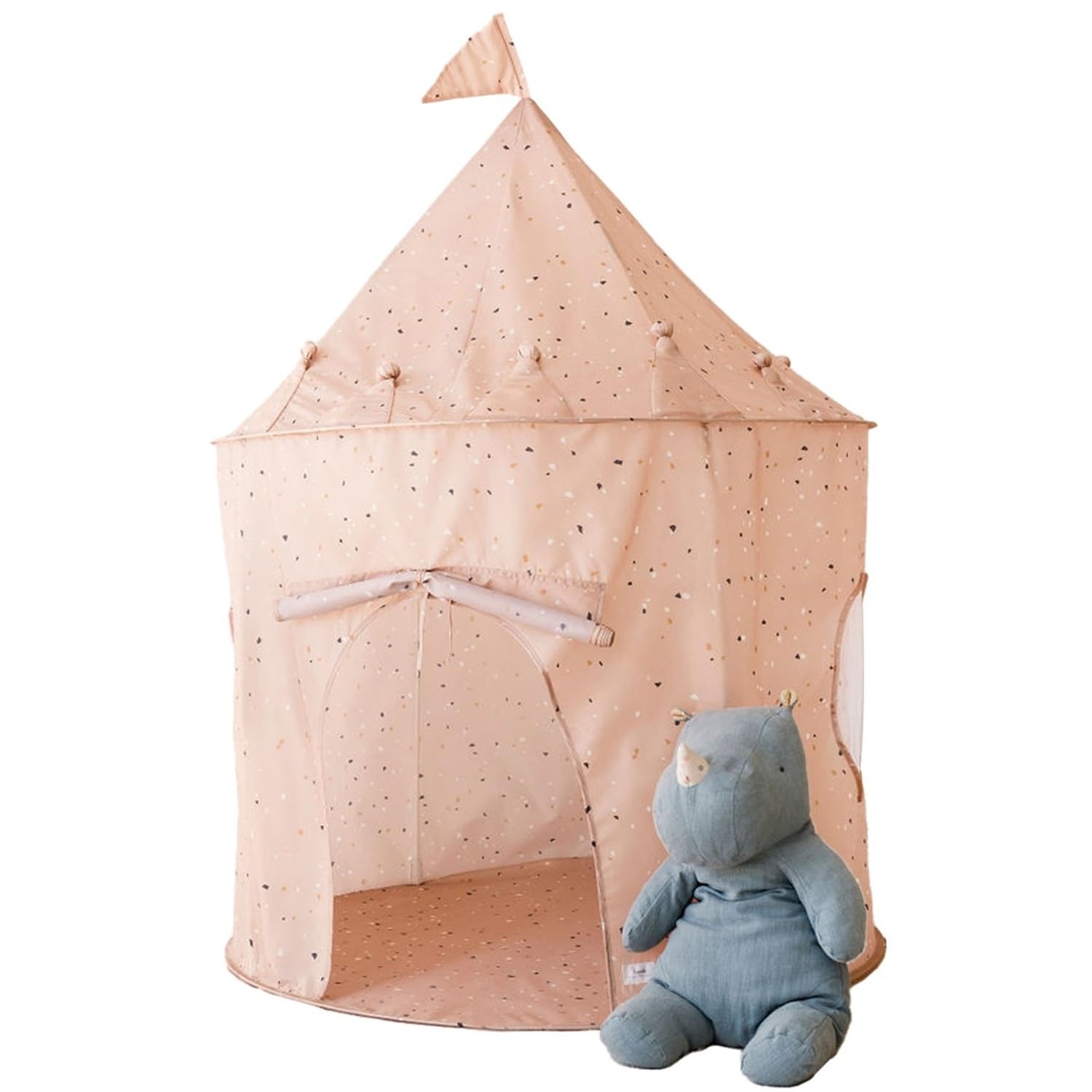 Photo 1 of 3 Sprouts Kids Play Tent - Sustainable Recycled Fabric – Fun Spacious Childs Playhouse for Indoor Games for Boys & Girls - Durable Fort Pop Up House for Toddlers & Children Age 3-10 - Terrazzo Clay