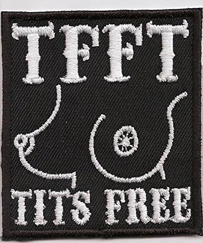 Tfft Tits Free Free Tits Topless Biker Girl Stripclub Biker Aufbugler Patch Amazon De Kuche Haushalt