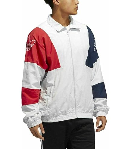 adidas Originals Men's Graphics Y2K Track Top Black/Orange Rush X