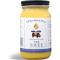 YAK GHEE A2/A2 BY GOLD NUGGET GHEE, FULL-YEAR/PASTURE-RAISED, GRASS-FED BUTTER, KETO & PALEO 8oz