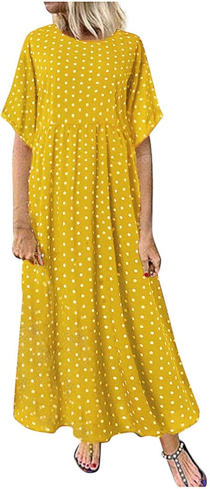 plus size yellow swing dress