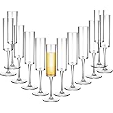 Champagne Flutes Goblets Plastic Acrylic Wine Toasting Goblets Crystal Disposable Cocktail Cups Drinkware Reusable For Christmas Party Wedding Birthday Anniversary(Clear,12 Pieces)