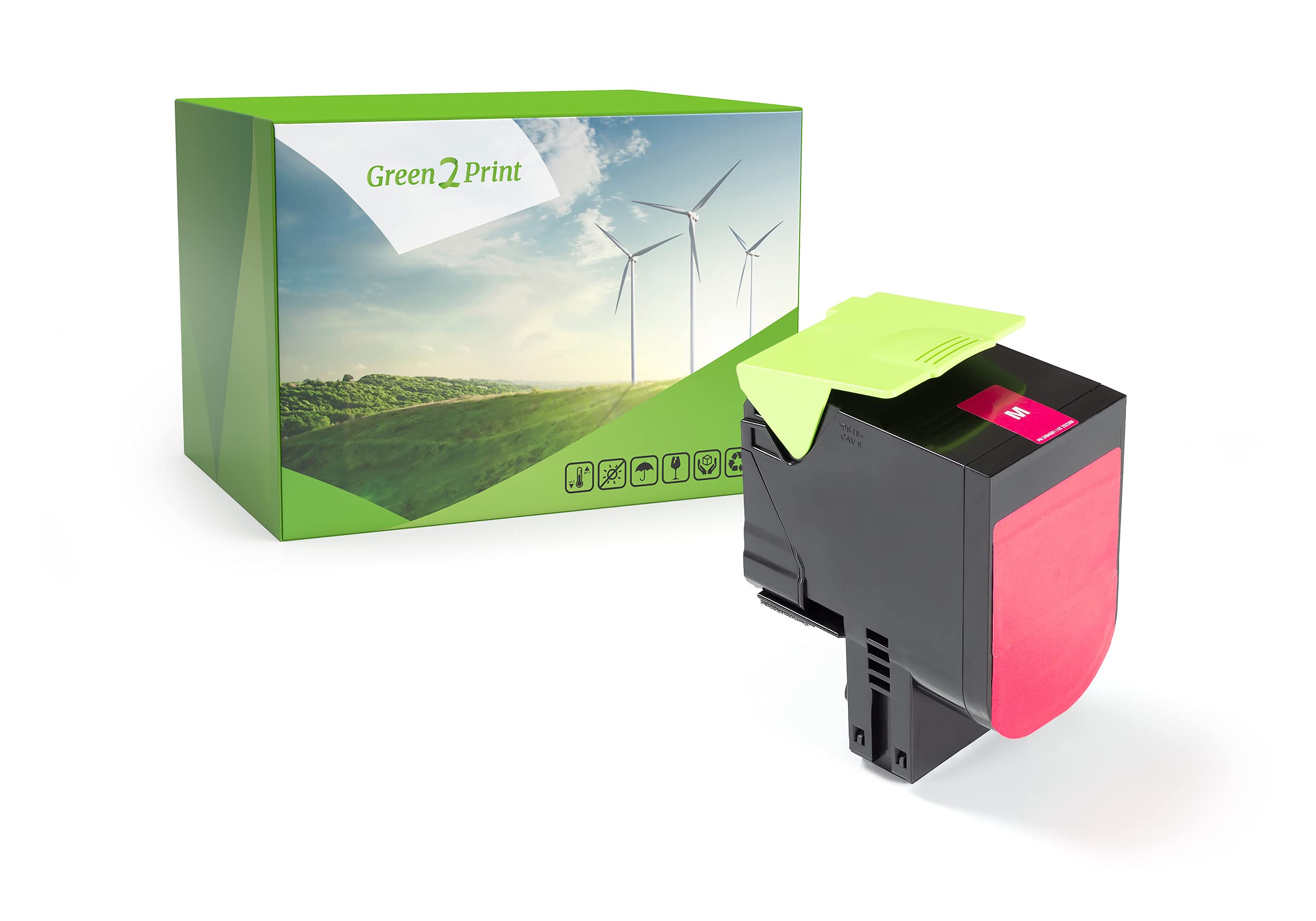 Green2Print Toner magenta 1400 pages replaces Lexmark 78C20M0 Toner cartridge for Lexmark CX421adn, CX421, CX522ade, CX522, CX622ade, CX622, CX625ade, CX625adhe, CX625, CS421DN, CS421, CS431DW, C