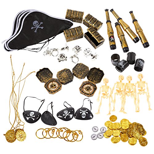 100-Pack Pirate Party Favors - Pirate Theme Birthday Party Supplies, Favor Bag Pirate Decorations, Pirate Stuff