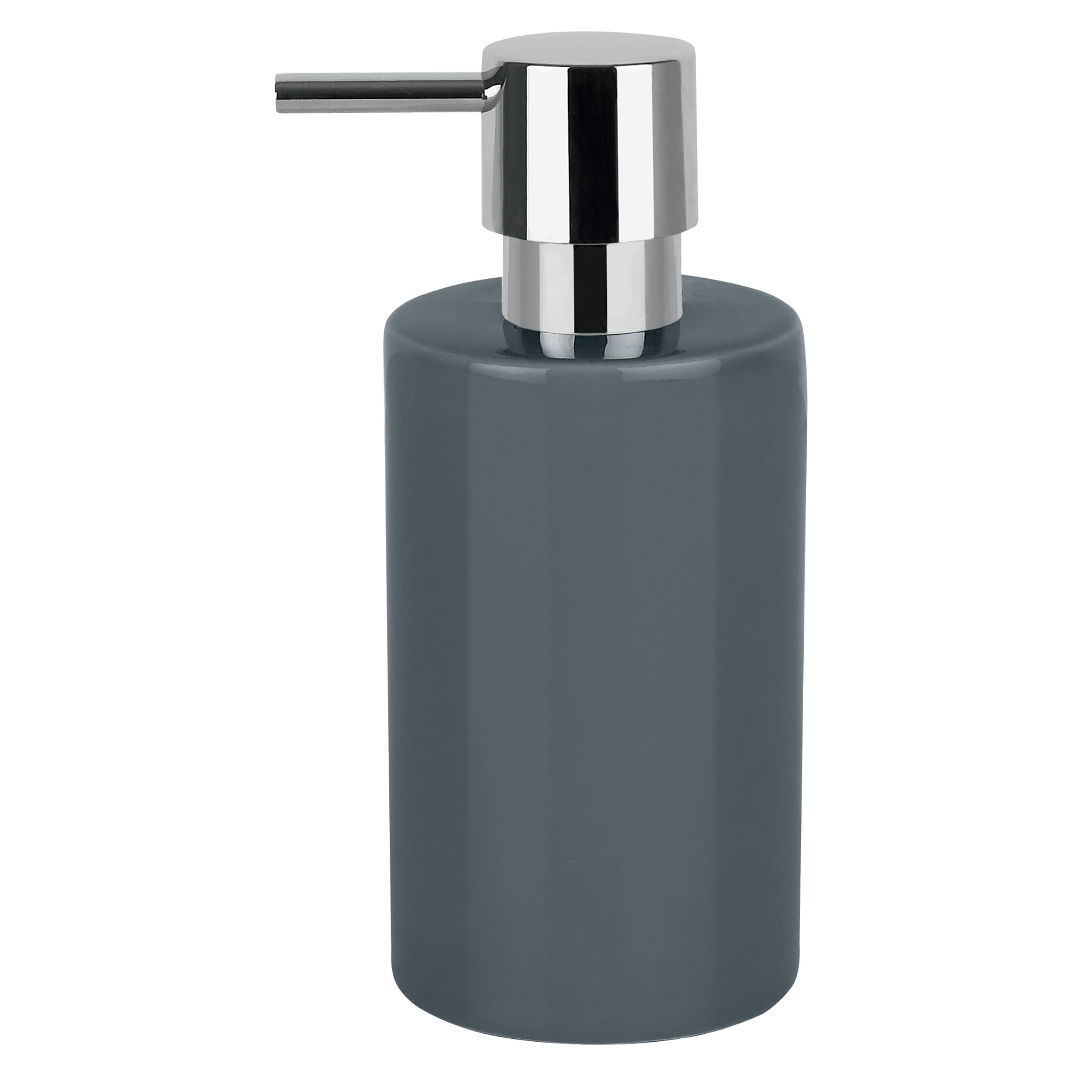 Spirella Liquid Soap Dispenser, Stoneware, Grey, 7 x 7 x 16 cm