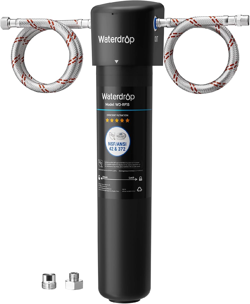 Waterdrop 15UA Under Sink Water Filter 19000 Gallons Direct Connect NSF/ANSI 42