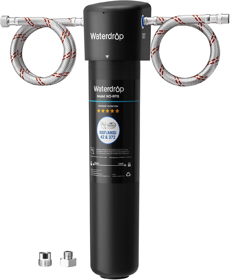 Waterdrop 15UA Under Sink Water Filter 19000 Gallons Direct Connect NSF/ANSI 42