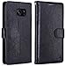 Galaxy S7 Edge Case, LK Galaxy S7 Edge Wallet Case, Luxury PU Leather Case Flip Cover with Card Slots & Stand For Samsung Galaxy S7 Edge, BLACK
