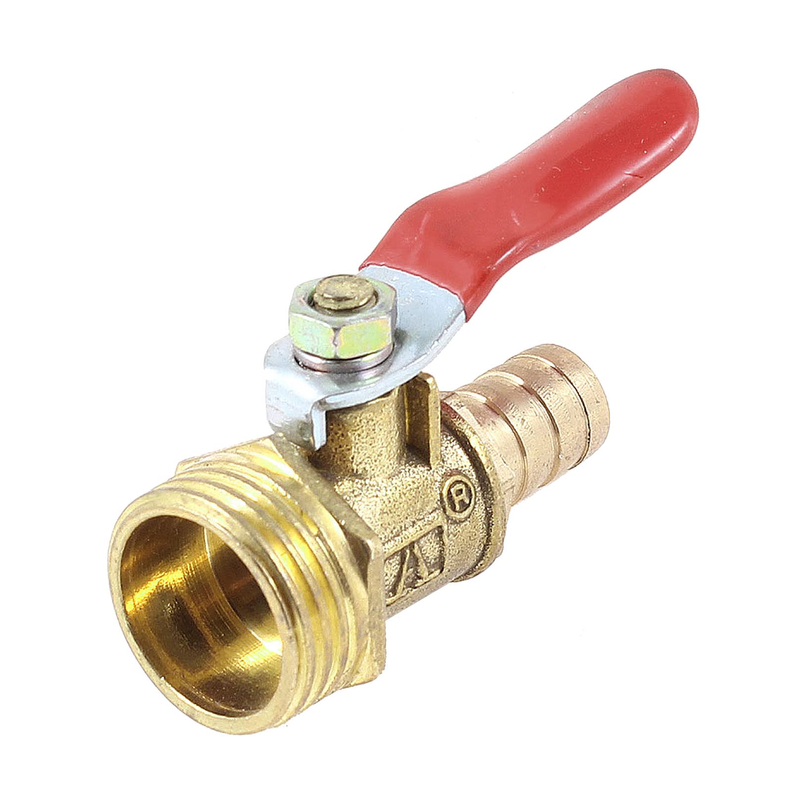 Sourcingmap 1/2" PT Male Thread to 10mm Hose Tail Lever Handle Ball Valve