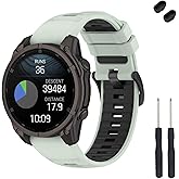 TopPerfekt Band Compatible with Garmin Fenix 8/8 Pro 51/47/43mm, Soft Silicone Replacement Watch Strap Wristband for Instinct 3/Forerunner 965/Tactix 8/ Fenix 7/6/ Descent G2 Smart Watch for Women Men
