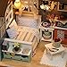 Flever Dollhouse Miniature DIY House Kit Creative Room with Furniture for Romantic Gift (Forest Time Plus Dust Proof Cover)