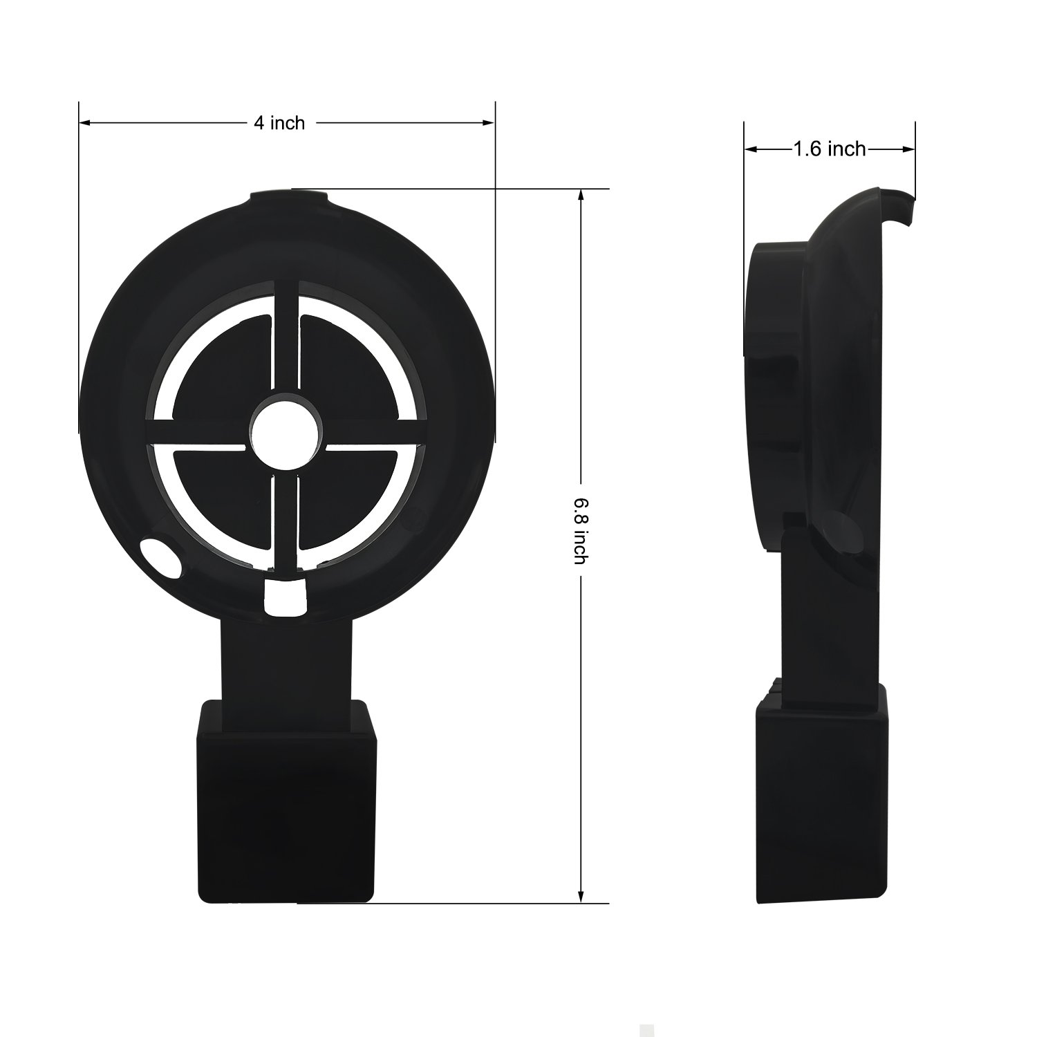 FeiYen Mini Back Pack, Outlet Wall Mount Hanger Stand Backpack for Home Mini Voice Assistants by Google, clean and simple genie plug in Kitchen Bathroom Bedroom Garages and Office (Black)