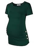 Coolmee Maternity Shirt Side Button and Ruched