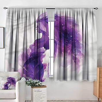 Amazon Com Renteriadecor Feminine Modern Kids Curtain Purple