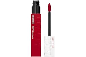 Maybelline Super Stay Matte Ink Liquid Lipstick Makeup, Long Lasting High Impact Color, Up to 16H Wear, Pioneer, Blue Red, 1 Count, Packaging May Vary