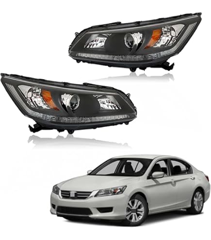 Evan-Fischer Upper Headlight Bracket Set For 2008-2015 Honda Accord Sedan (Left & Right)
