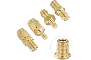 Lawnoval for SMA DAB+ Antenna Adapter Set for HF Radio, SMB Connector, Gold-Plated All Copper, for VHF/UHF, SDR, WLAN Devices