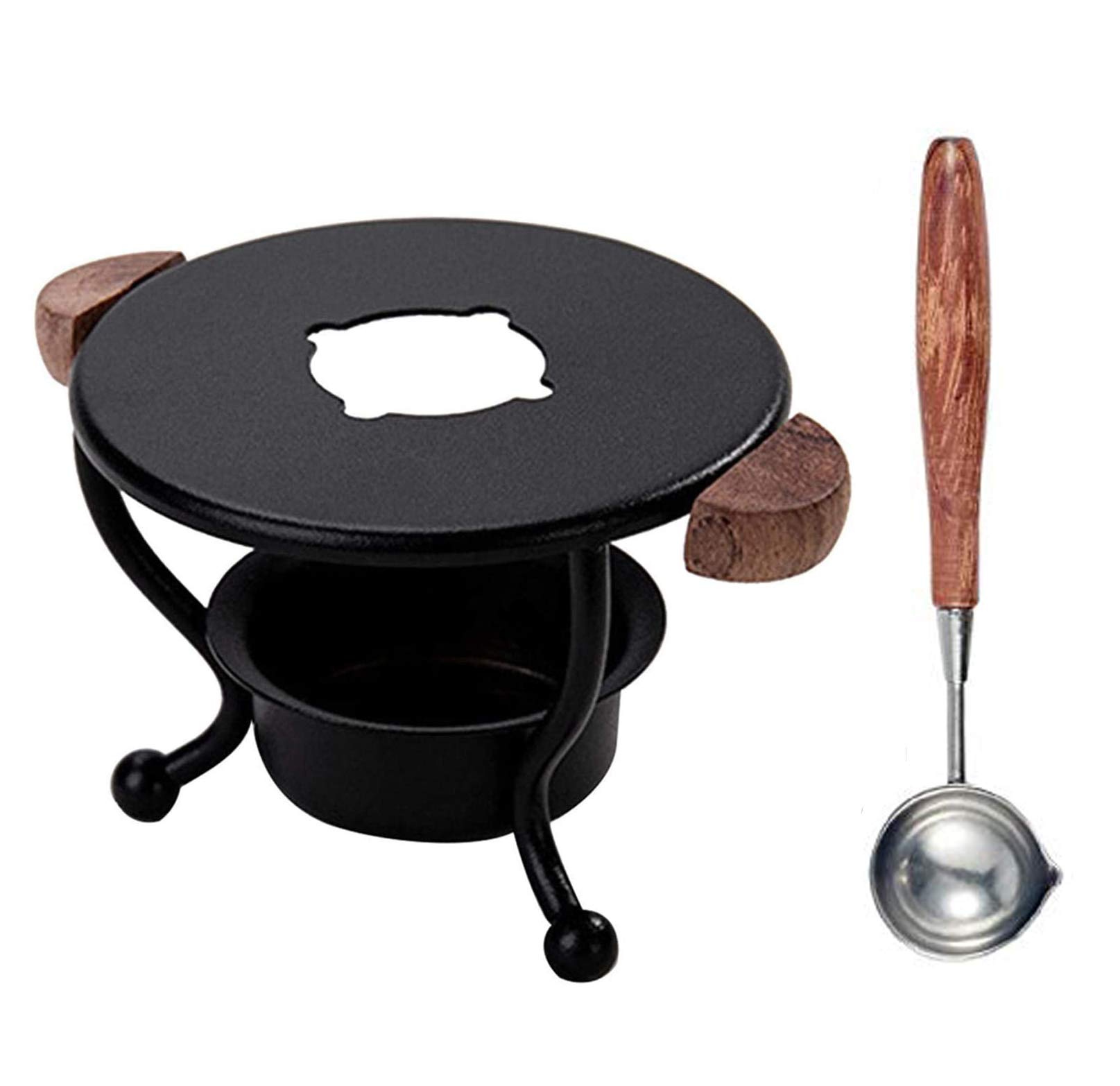 Wax Seal Warmer & Stamp Set - Wax Melting Furnace Tool with Spoon Holder for Envelope Sealing