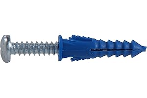 The Hillman Group 591276 Ribbed Anchors with Screw, 4-6x7/8" Inch, Zinc, 6-Pack