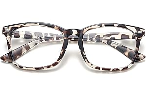 COASION Clear Glasses for Women Men Square Frame Fake Non-prescription Eyeglasses