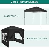 YITAHOME 2.5x2.5M Pop Up Gazebo Heavy Duty Marquee Dark Grey view 7