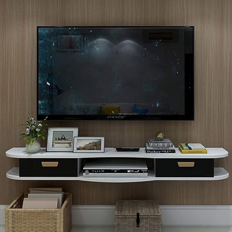 Wandregal Schwimmendes Regal Mit Schublade Wand-TV Schrank TV Regal TV