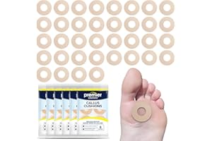 Premier Solutions Callus Cushions for Foot and Toe Protection, Self-Stick Adhesive Foot Care Cushions, 36 Count (6 Packs of 6)