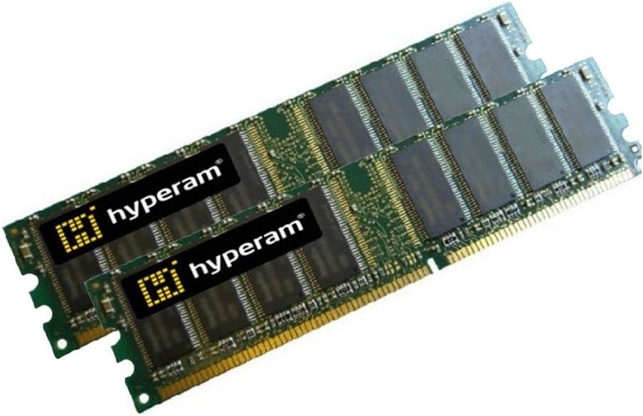 HypertecHyperam 2GB Kit (2 x 1028MB) 333MHz PC-2700 CL2.5 DDR1 Non-ECC 184 Pin DIMM Memory Module