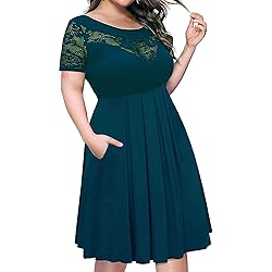 Short Sleeve Plus Size Midi Dress for Women Casual