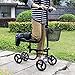 Give Me Knee Scooter Steerable Knee Walker Deluxe Crutch Alternative Dual Braking System in Black