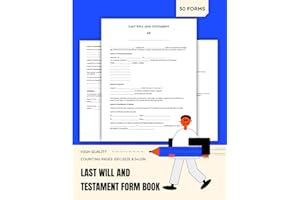 Last Will and Testament Forms Book: 50 Ready-to-Use Legal Templates for Estate Planning | 8.5 x 11 inches.