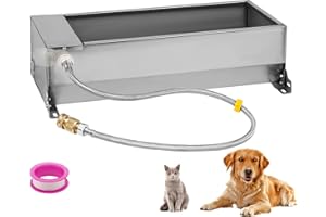 PAULOZYN Automatic Livestock Water Trough, Animal Drinking Water Bowl Dispenser with Float Valve Kit, Self Filling Water Trough for Dogs Large Capacity Dog Waterer for Horse,Goat,Pig,Dog, Sheep