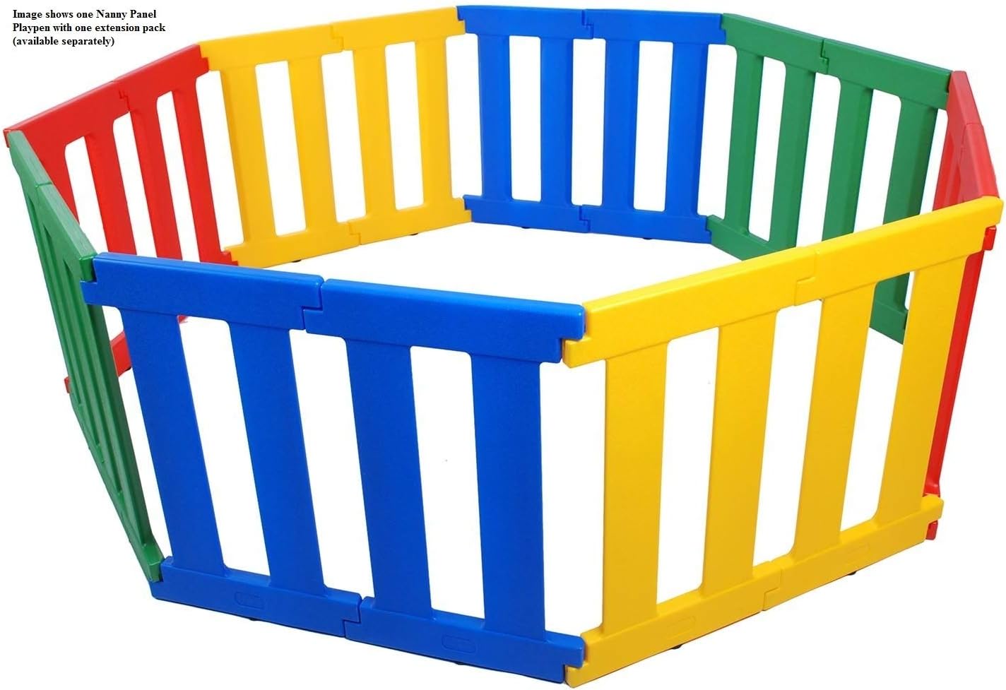 Tikk Tokk TNP01C Plastic Baby and Children Nanny Panel Playpen, Multi-Coloured, Multi-Colour