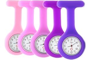 SibyTech Nurse Watch Brooch, Glow in Dark Design, Health Care Nurse Doctor Paramedic Medical Brooch Fob Watch