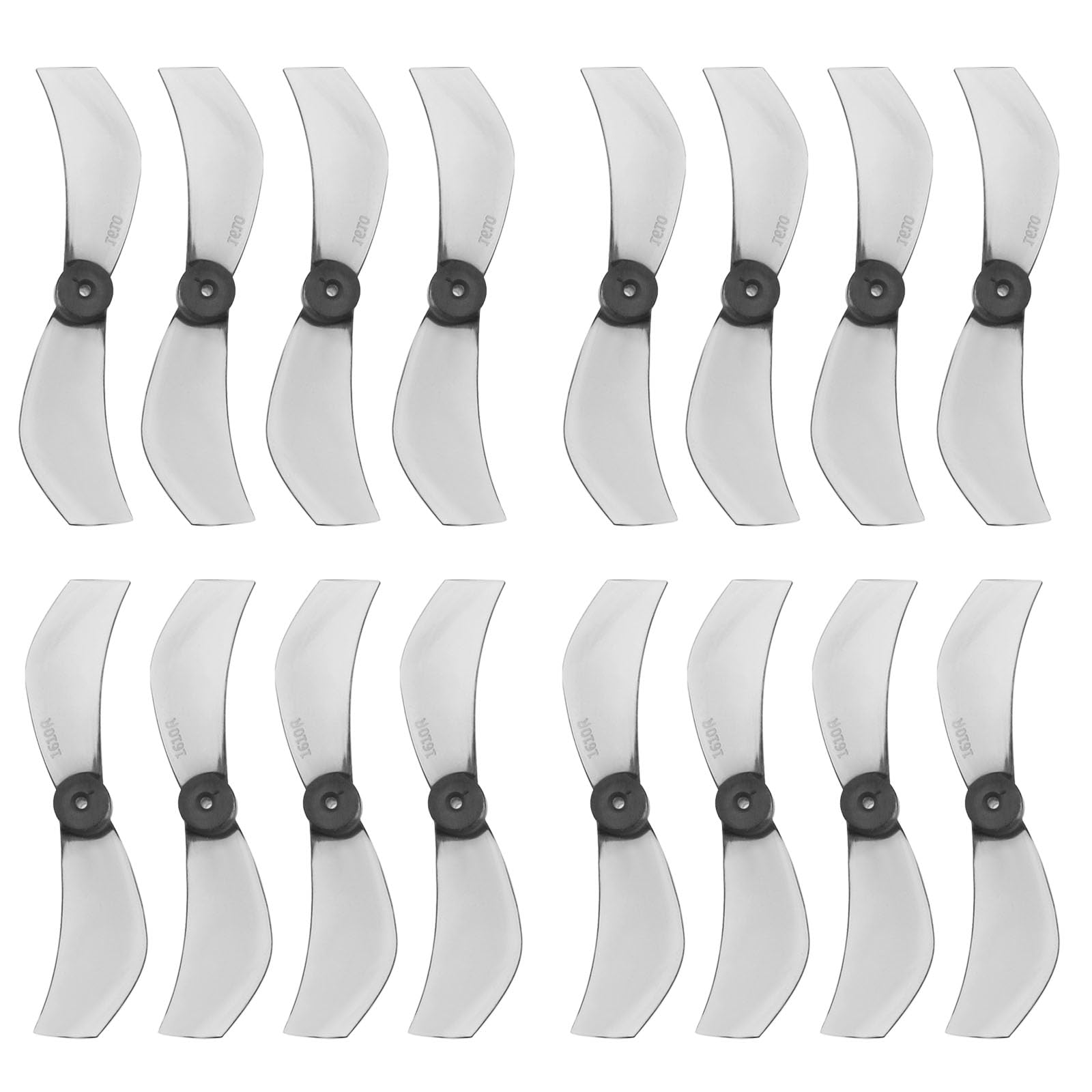 ECSiNG 16pcs 2-Blade Propellers(8CW+8CCW) 1.0mm Shaft Hole Compatible With Meteor 75 Micro Brushless Whoop Frame Drone Quadcopter 08028 40mm, Gray