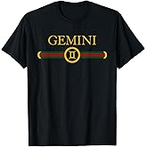 Gemini zodiac june may birthday Graphic art gemini sign T-Shirt