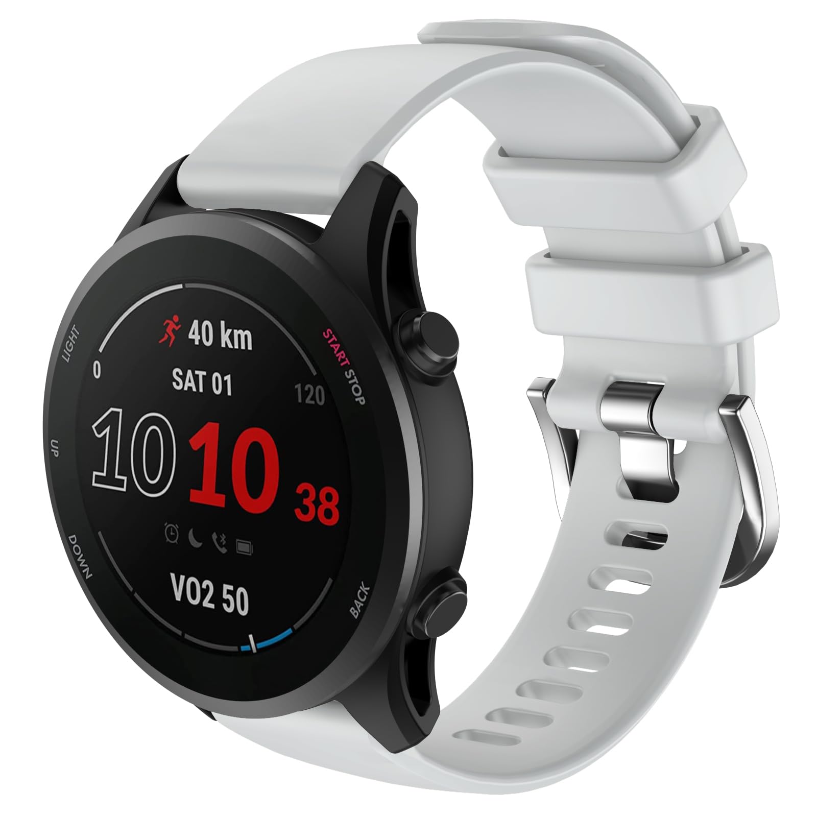 ISABAKE Strap for Forerunner 158/165/245/645 Music, 20mm Silicone Quick Release Watch Band for Vivoactive 3/Vivomove HR/Venu Sq