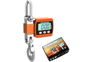 Memows Digital Crane Scale, 500kg 1100lbs Electronic Hanging Scale, Industrial Hanging Scales with Precise Sensor, Mini Hangi