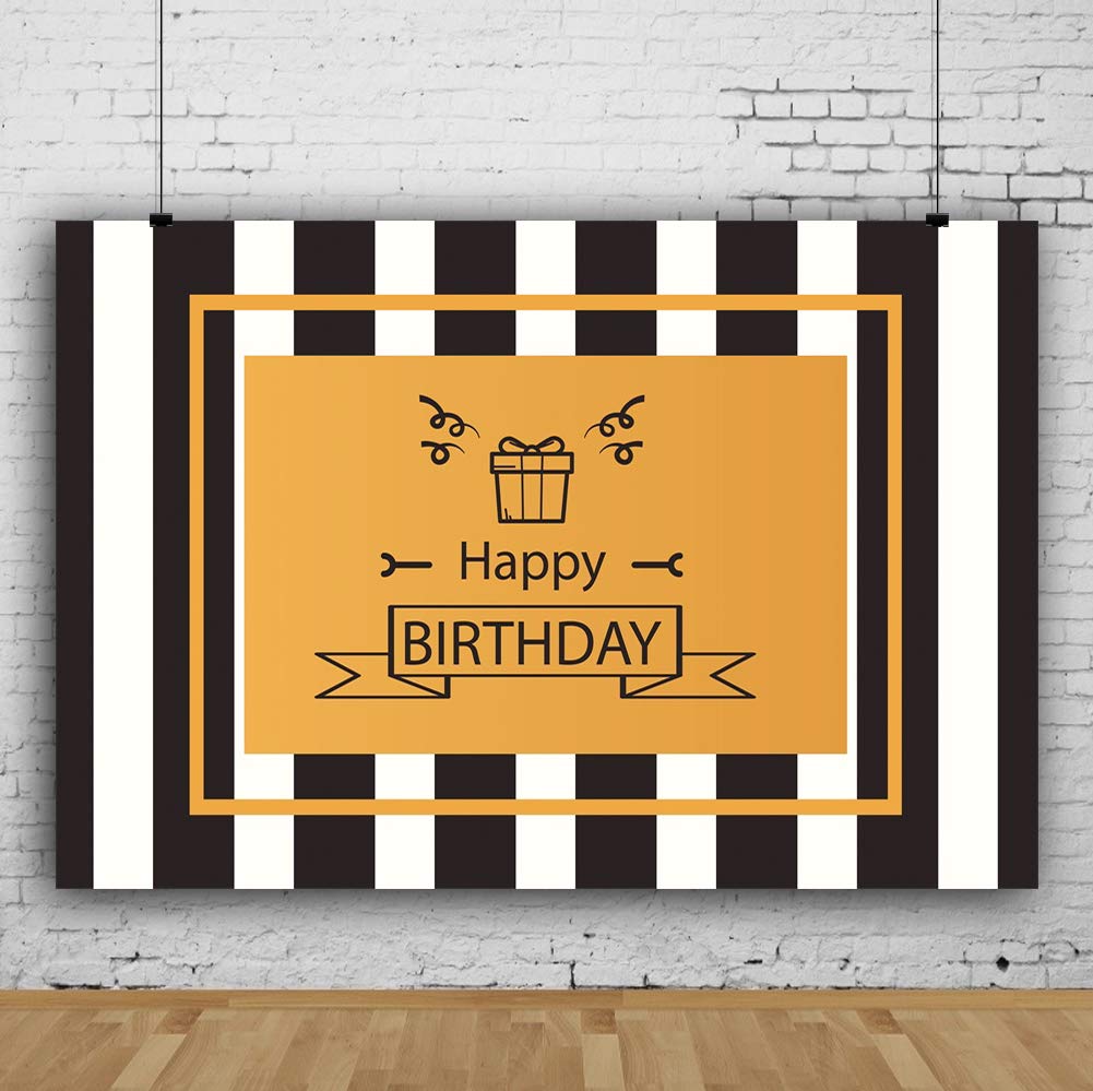 Sfondo Fotografico 3x2m Compleanno Oro E Nero - Fondale Vinile Per Studio - Foto 5