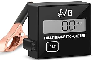 Digital Tachometer - Chainsaw Tachometer Tach Gauge Digital Display Pulse Speedometer for Chain Saw Cropper Generator Lawn Mo