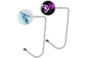 Knocent Purse Hook Handbag Hangers for Table Storage Decor, Womens Bag Hanger Holder (Turtle & Butterfly)