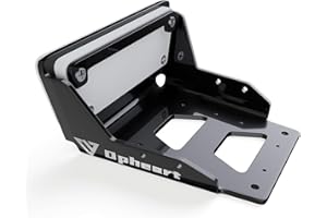 OPHEART Transom Trolling Motor Mount for Kayaks,Marine Aluminium Kayak Motor Mounts, Transom Motors Mount for Kayaks with Aluminum Locking Lip, Fresh & Salt Water Compatible (Black)