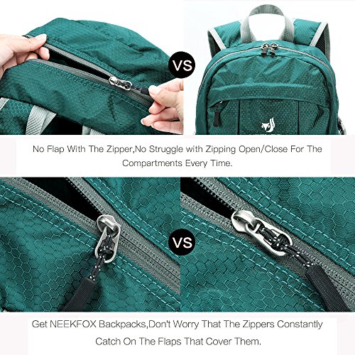 NEEKFOX Lightweight Packable Travel Hiking Backpack Daypack, 35L Foldable Camping Backpack,Ultralight Outdoor Sport Backpack (06.Green)