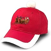 KKMKSHHG Merry Christmas Hat Unisex Adult Vintage Adjustable Santa Baseball Cap Red/White