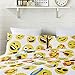 Vaulia Lightweight Microfiber Duvet Cover Set, with Zipper Closure, Lovely Emoji Pattern, Queen